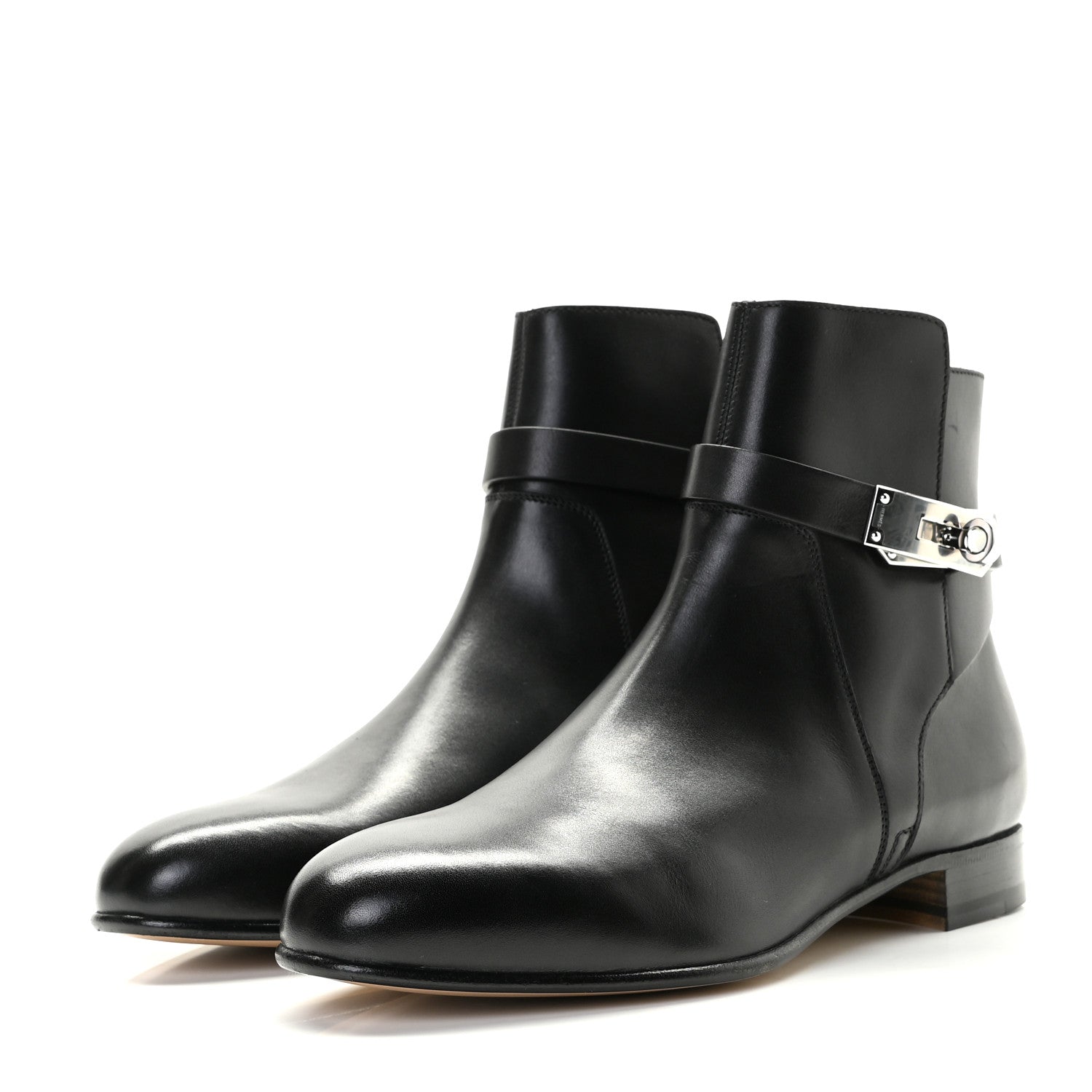 Hermes Calfskin Neo Low Boots 35.5 Black 2 of 8