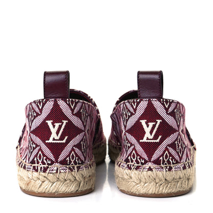 Louis Vuitton Jacquard Since 1854 Starboard Espadrille Flats 38 Bordeaux 5 of 10