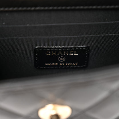 Chanel Lambskin Quilted Mini Trendy CC Clutch With Chain Black 5 of 11