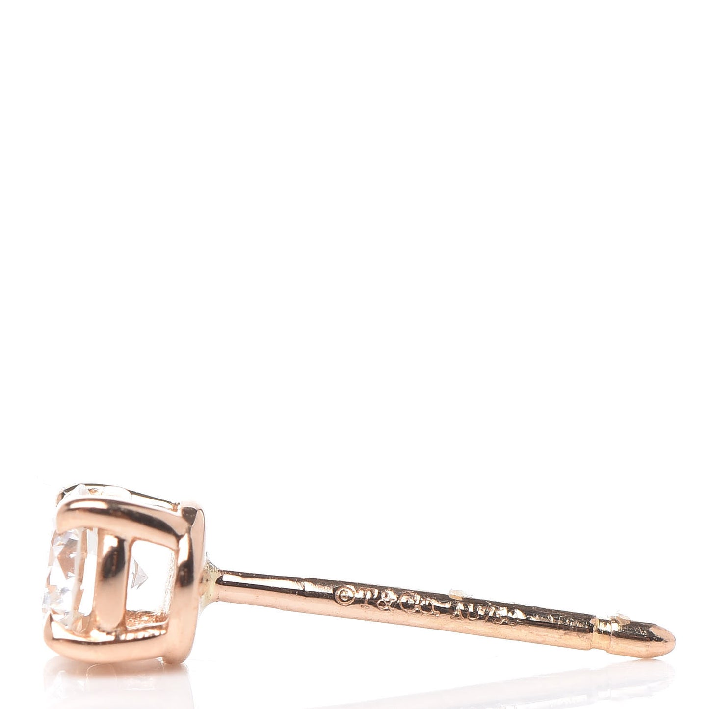 18K Rose Gold Diamond .22ctw Solitaire Earrings
