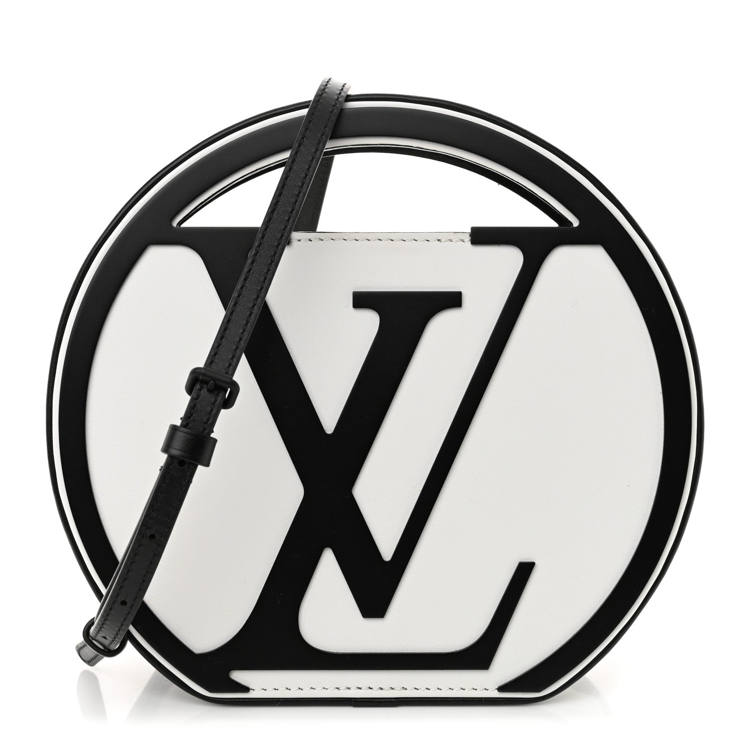 Louis Vuitton Calfskin Around Me PM White Black 1 of 11