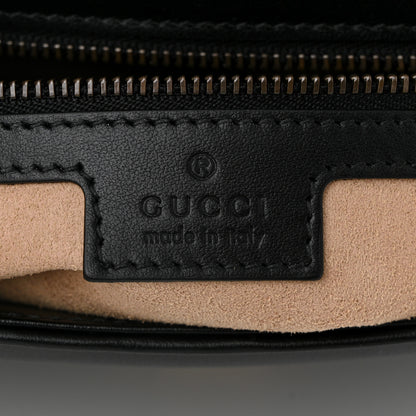 Gucci Calfskin Matelasse Small GG Marmont Top Handle Shoulder Bag Black 6 of 10