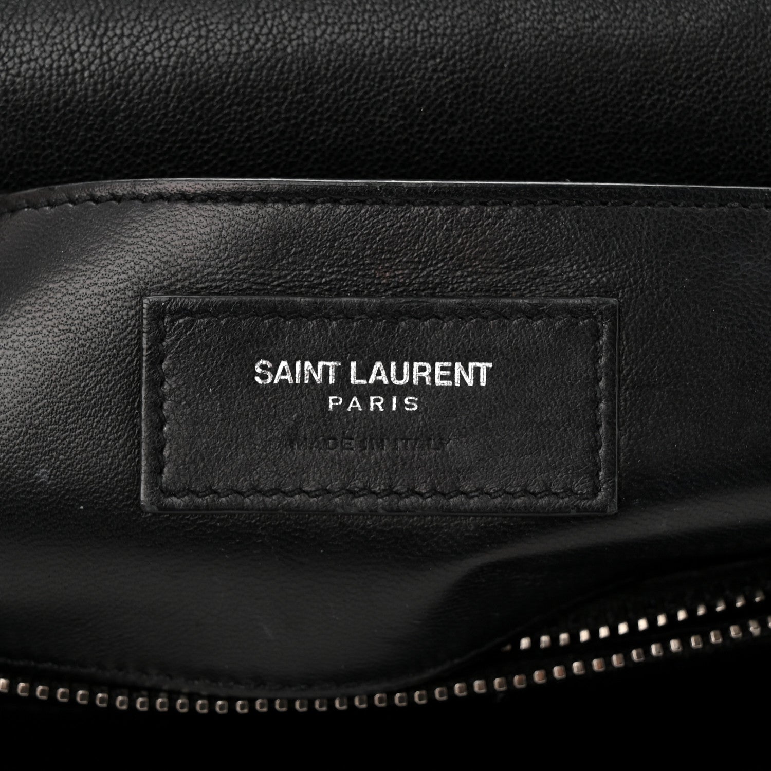 Saint Laurent Sheepskin Matelasse Chevron Monogram Large College Satchel Black 7 of 17