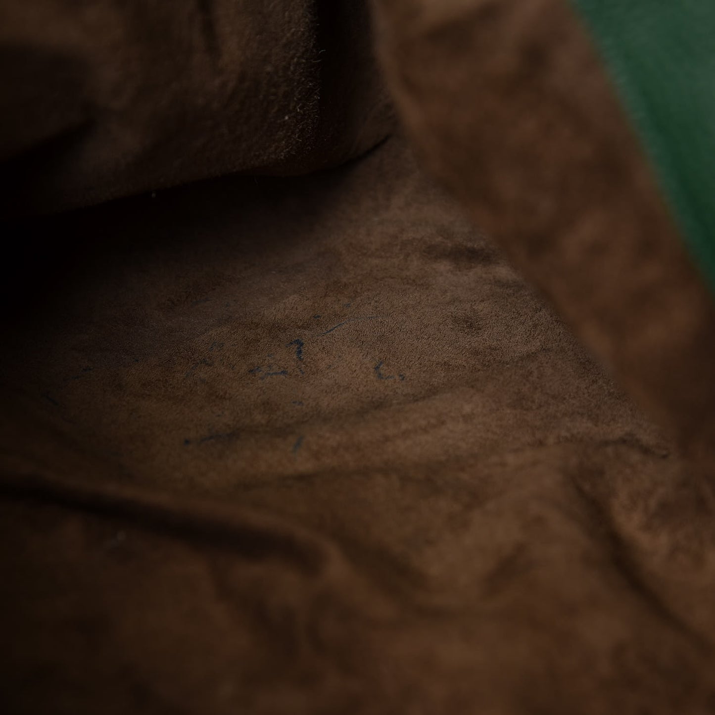 Washed Cervo Deerskin Large Hobo Green