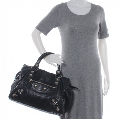 Balenciaga Agneau Giant 21 Silver Hardware Mid Day Black 3 of 9