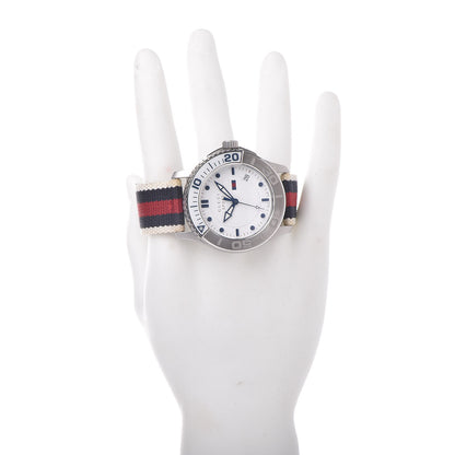 Gucci Stainless Steel Nylon 44mm Sport Quartz Watch White 2 of 6