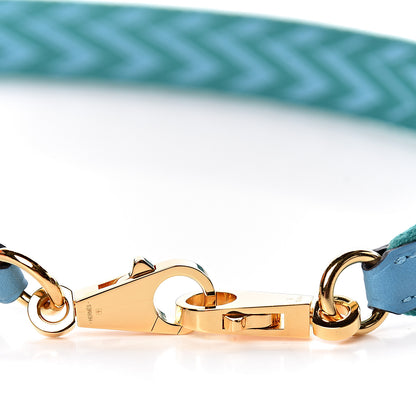 Hermes Toile Swift 25mm Sangle ZigZag Shoulder Strap Bleu Du Nord Vert Veronese 3 of 6