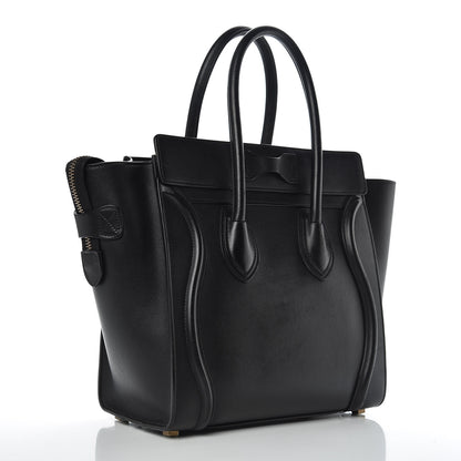Celine Smooth Calfskin Micro Luggage Black 3 of 14