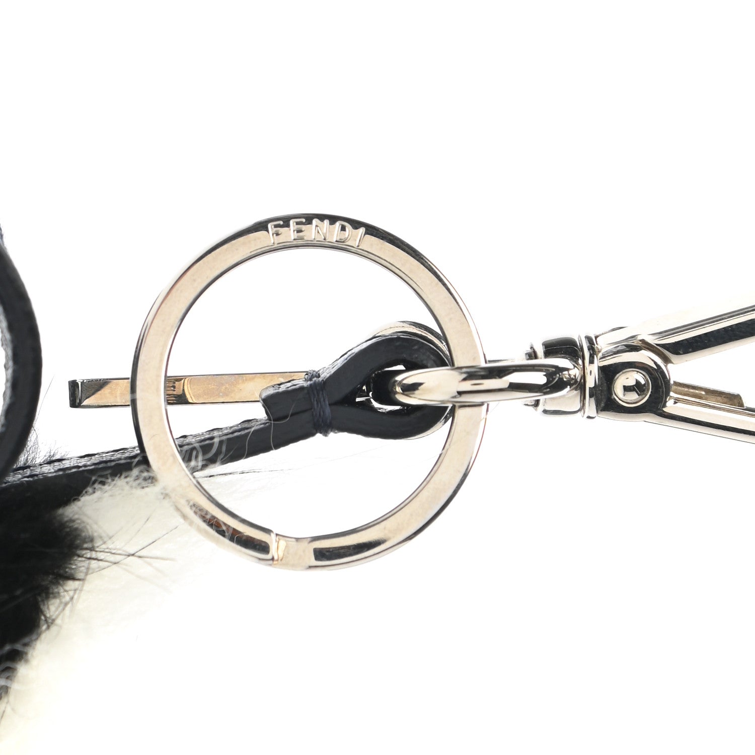 Fendi Nylon Vitello Elite Flamingo Fox Nutria Fur Lightning Monster Eyes Mini Backpack Charm Multicolor 7 of 9