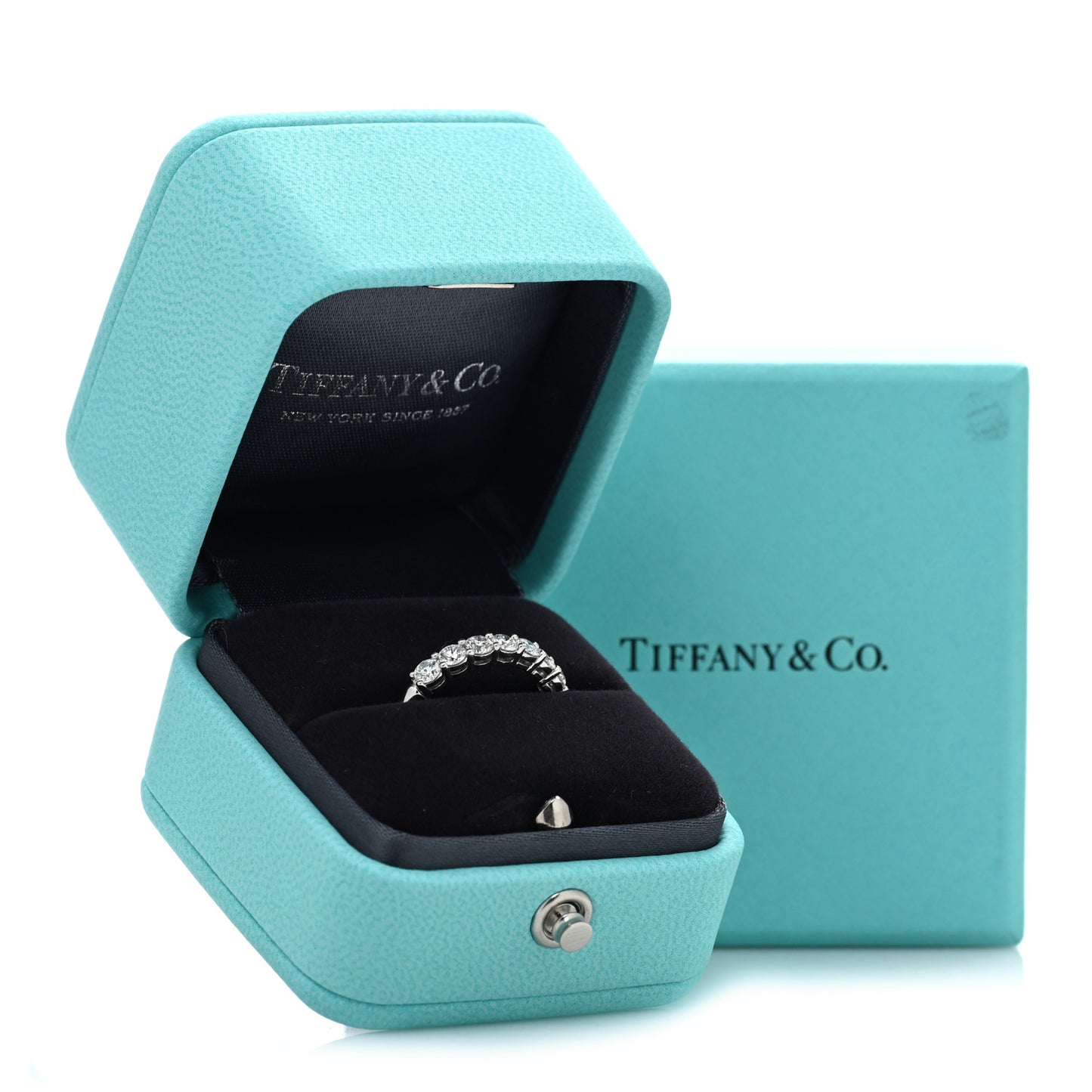 Platinum Diamond 3mm Embrace Half Circle Band Ring 52 6