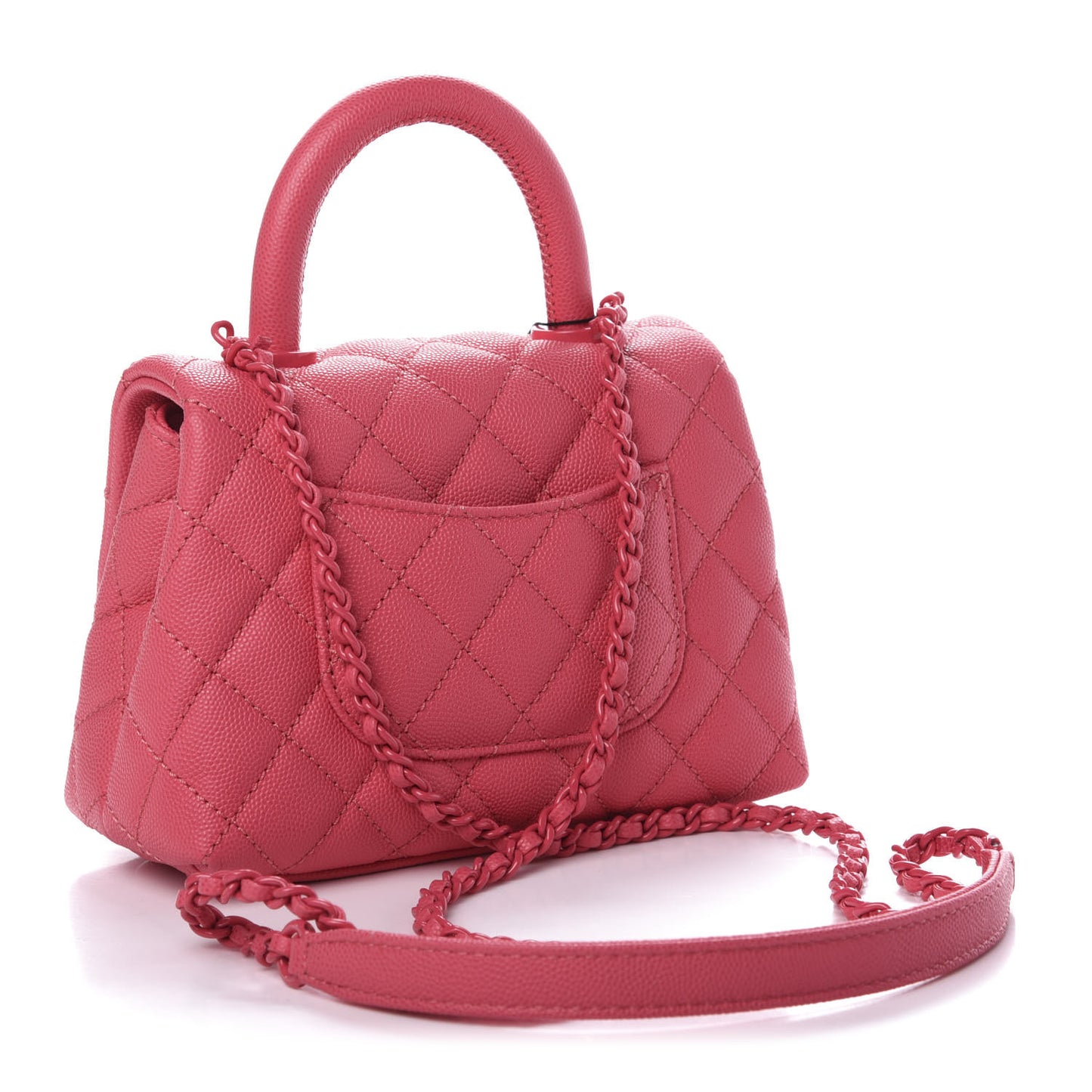 Caviar Quilted Incognito Extra Mini Coco Handle Flap Pink