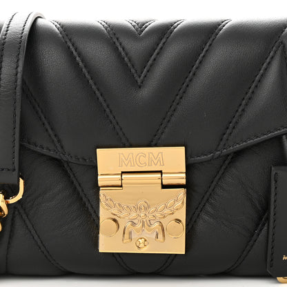 MCM Calfskin Quilted Small Patricia Belt Bag Black 9 of 11