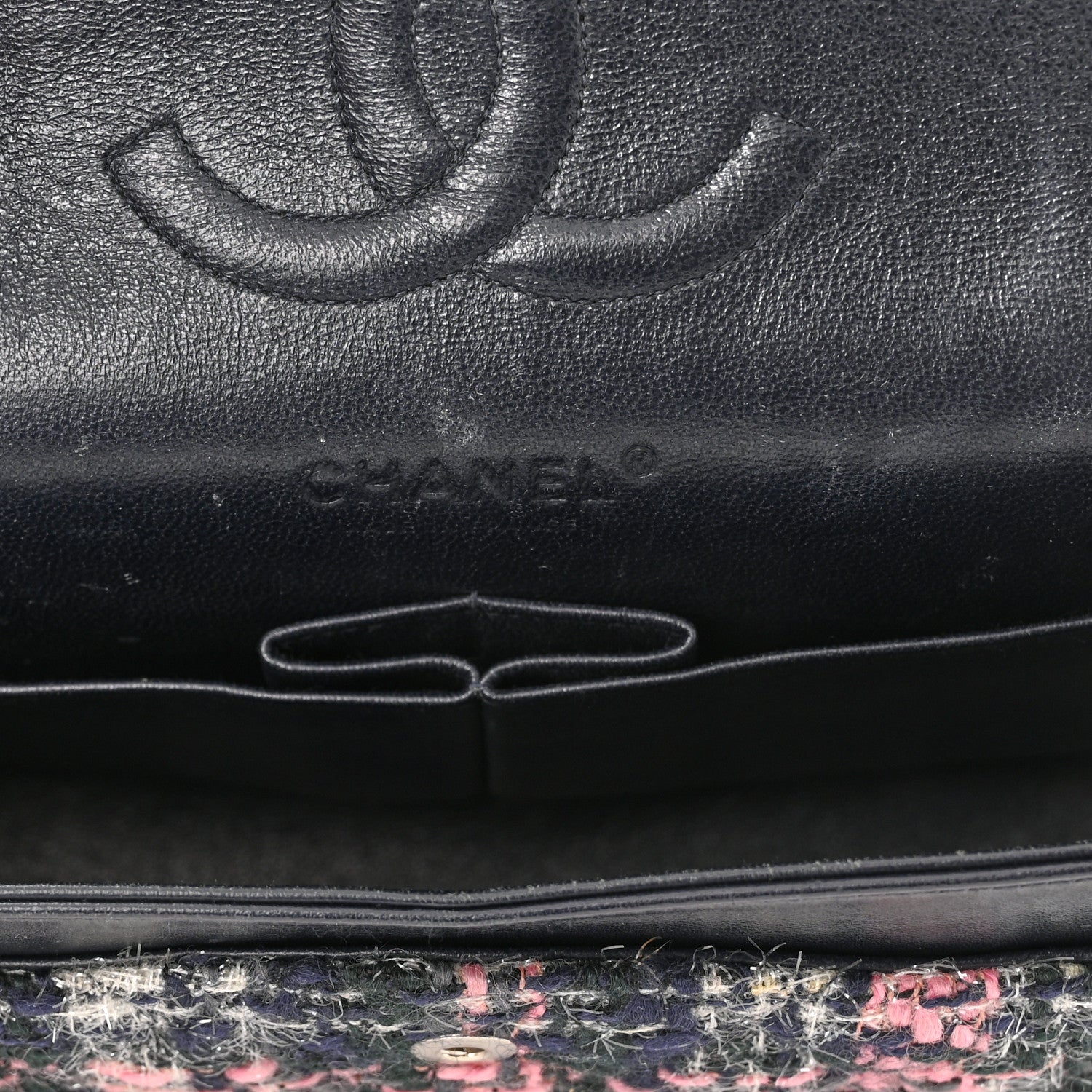 Chanel Tweed Quilted Medium Double Flap Multicolor 6 of 12