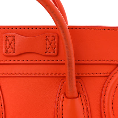 Celine Smooth Calfskin Nano Luggage Fluo Orange 11 of 11