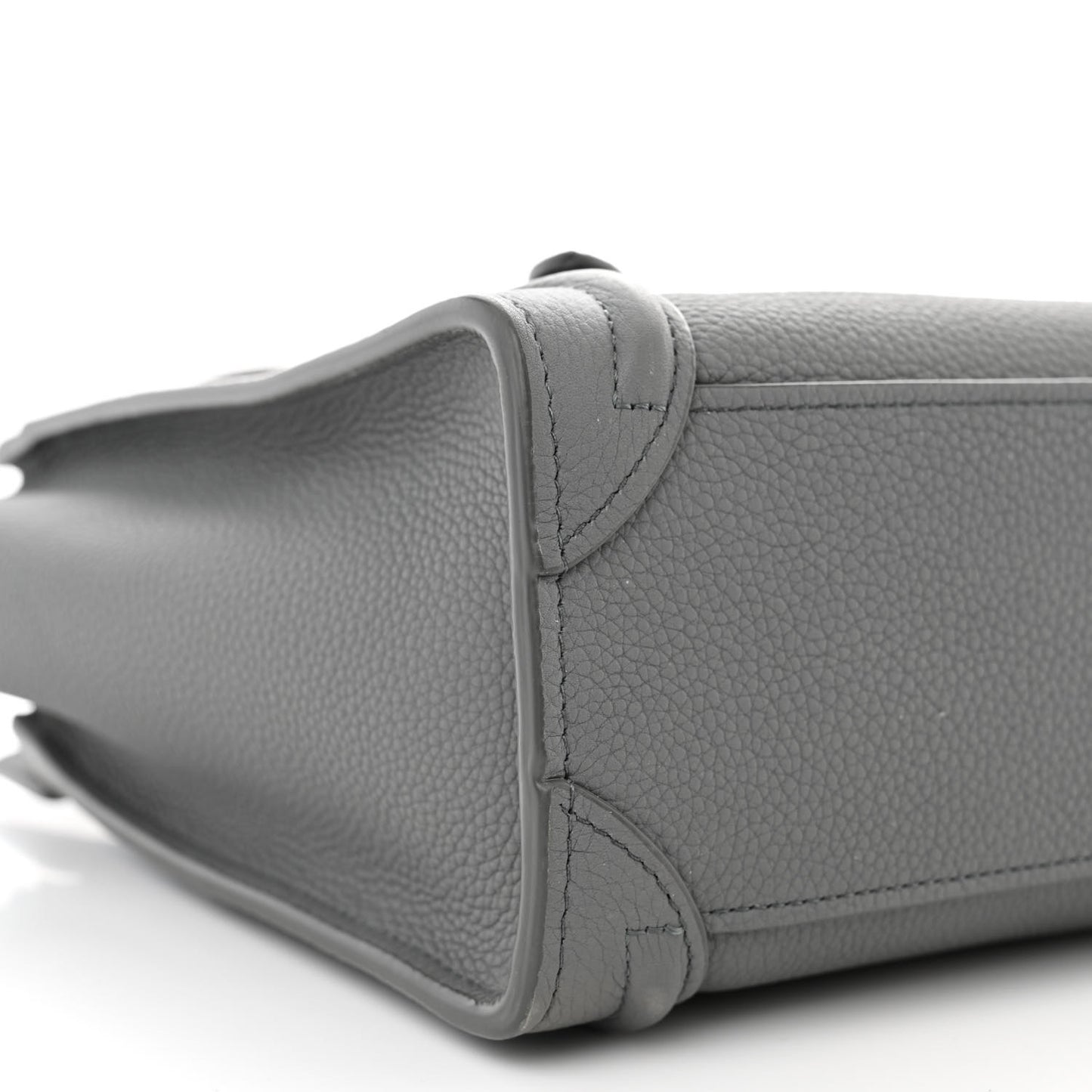 Drummed Calfskin Nano Luggage Kohl