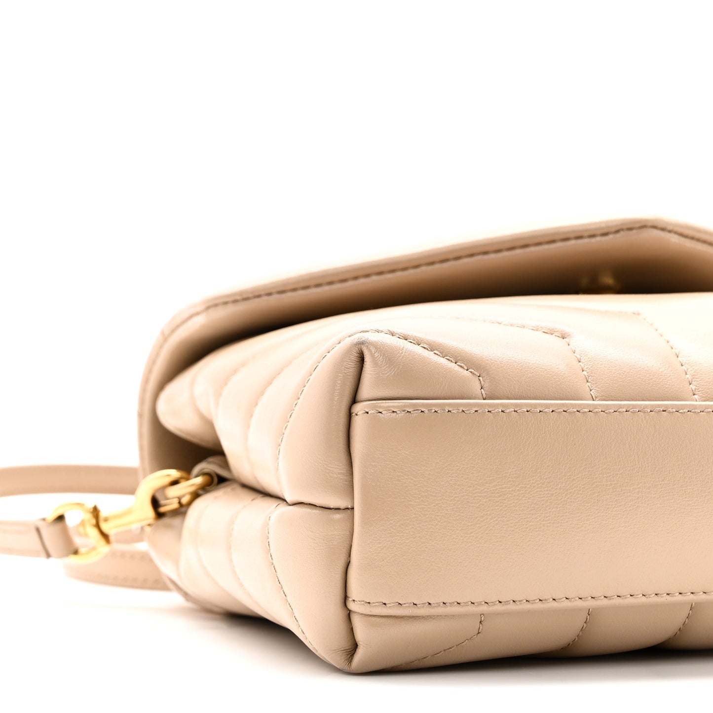 Calfskin Y Quilted Monogram Toy Loulou Crossbody Bag Dark Beige
