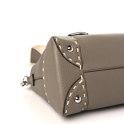 Fendi Vitello Stampa Granata Macro Stitchings Medium By The Way Boston Bag Tartufo 7 of 8