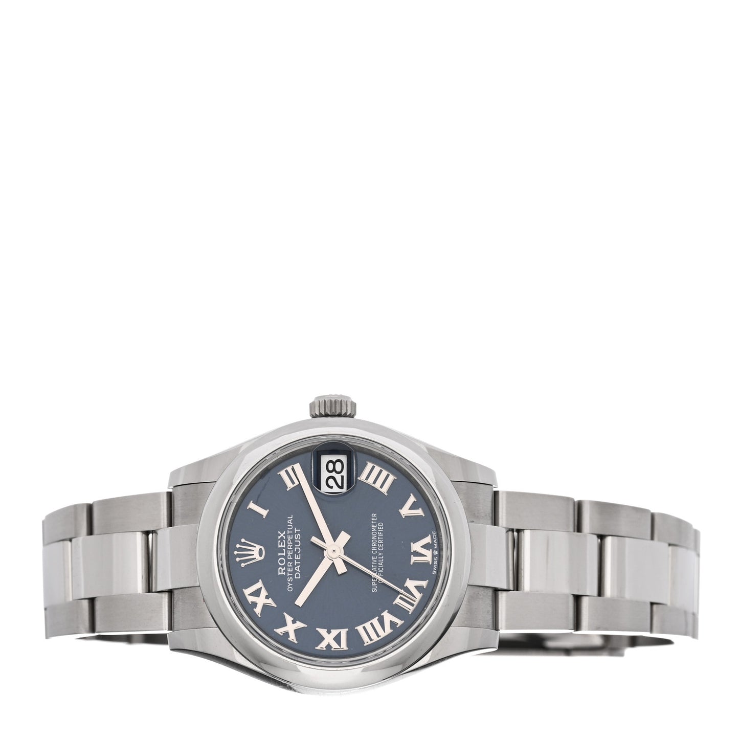 Stainless Steel 31mm Oyster Perpetual Datejust Watch Bright Blue Roman 278240