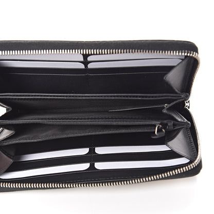 Gucci X SEGA Calfskin GUCCY Stars Zip Around Wallet Black Gold 5 of 8