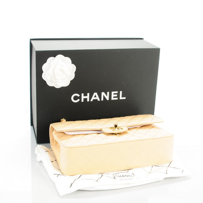 Chanel Caviar Quilted Medium Double Flap Beige Clair 4 of 8