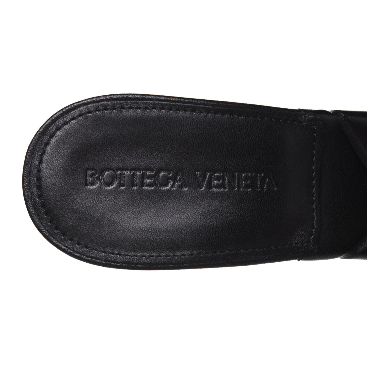Nappa Quilted Rubber Lido Mule Sandals 38.5 Black