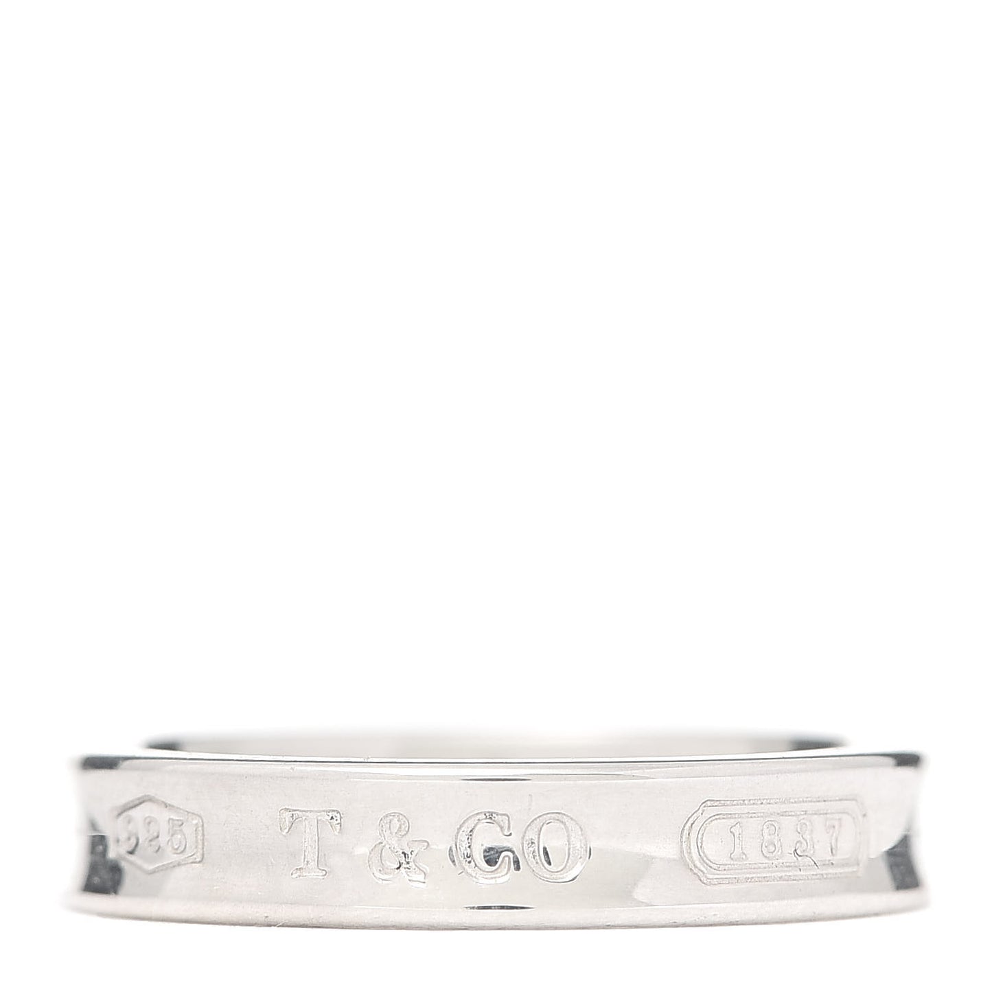 Sterling Silver Narrow 1837 Band Ring 53 6.5
