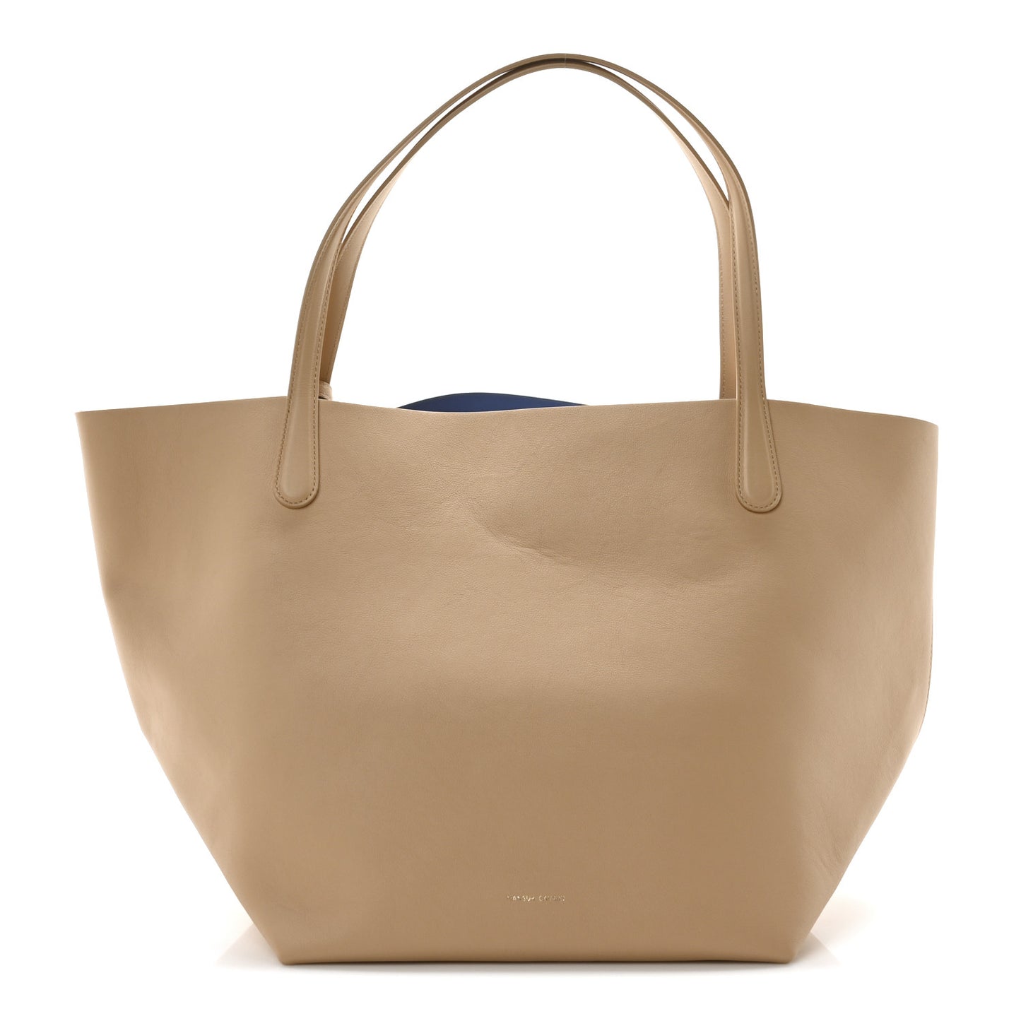Supple Calfskin Everyday Soft Tote Sandstone Cornflower