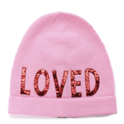 Gucci Wool Sequin Loved Beanie Hat L Pink 1 of 4