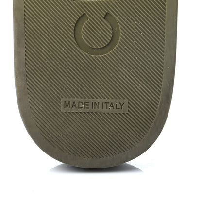 Chanel Canvas Chain Flat Sandals 37 Khaki 6 of 8