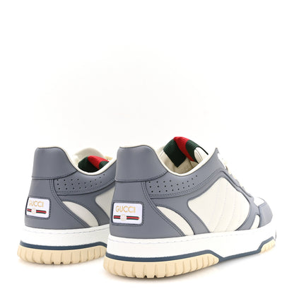 Gucci Sparrow Calfskin Mens Re-Web Sneakers 9.5 Grey White 5 of 9