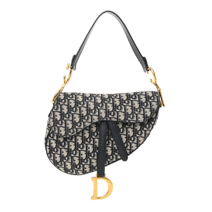 Christian Dior Oblique Saddle Bag Blue 1 of 8