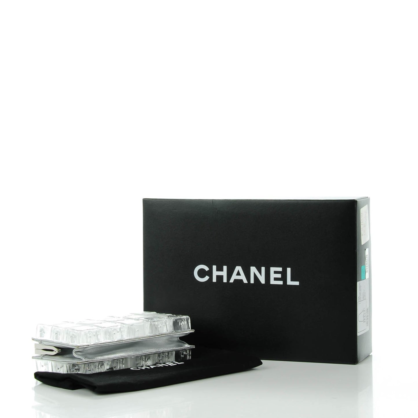Plexi Ice Cube Clutch Silver
