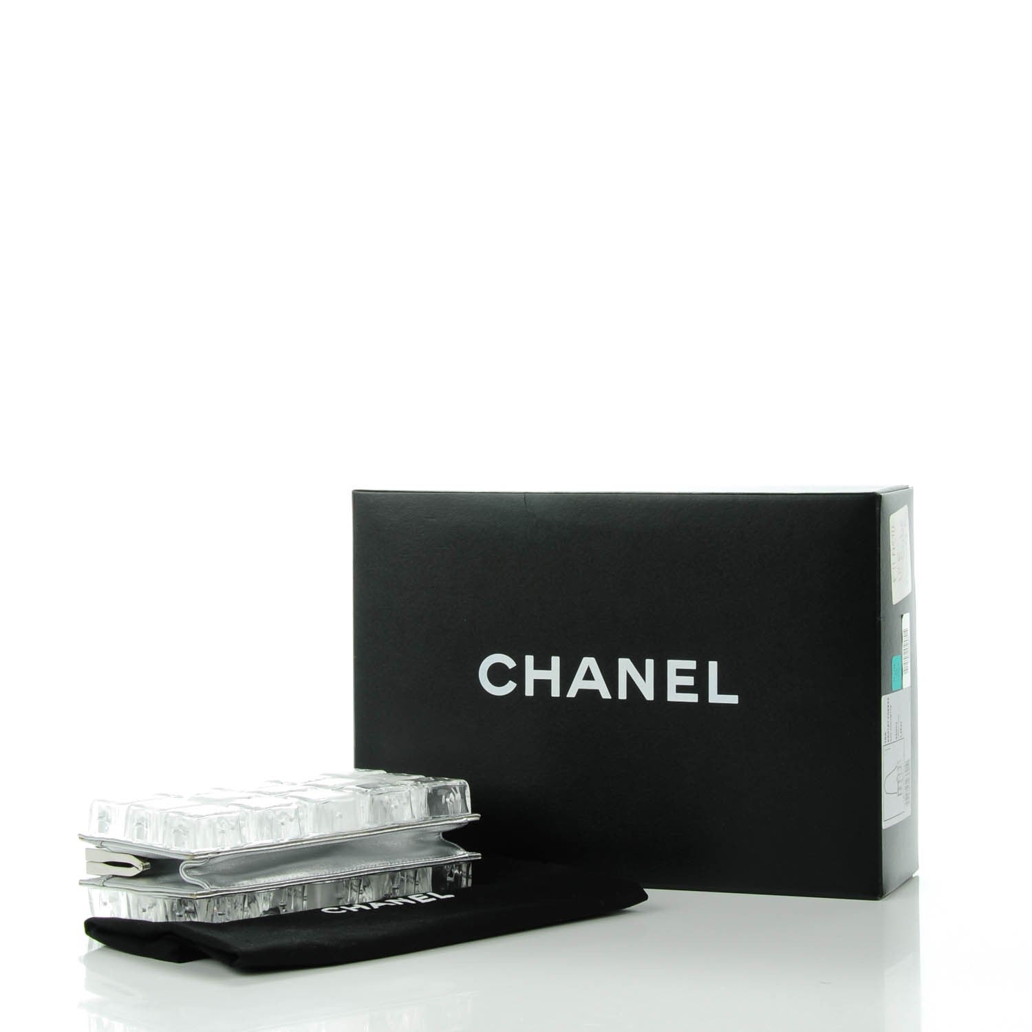 Chanel Plexi Ice Cube Clutch Silver 4 of 7