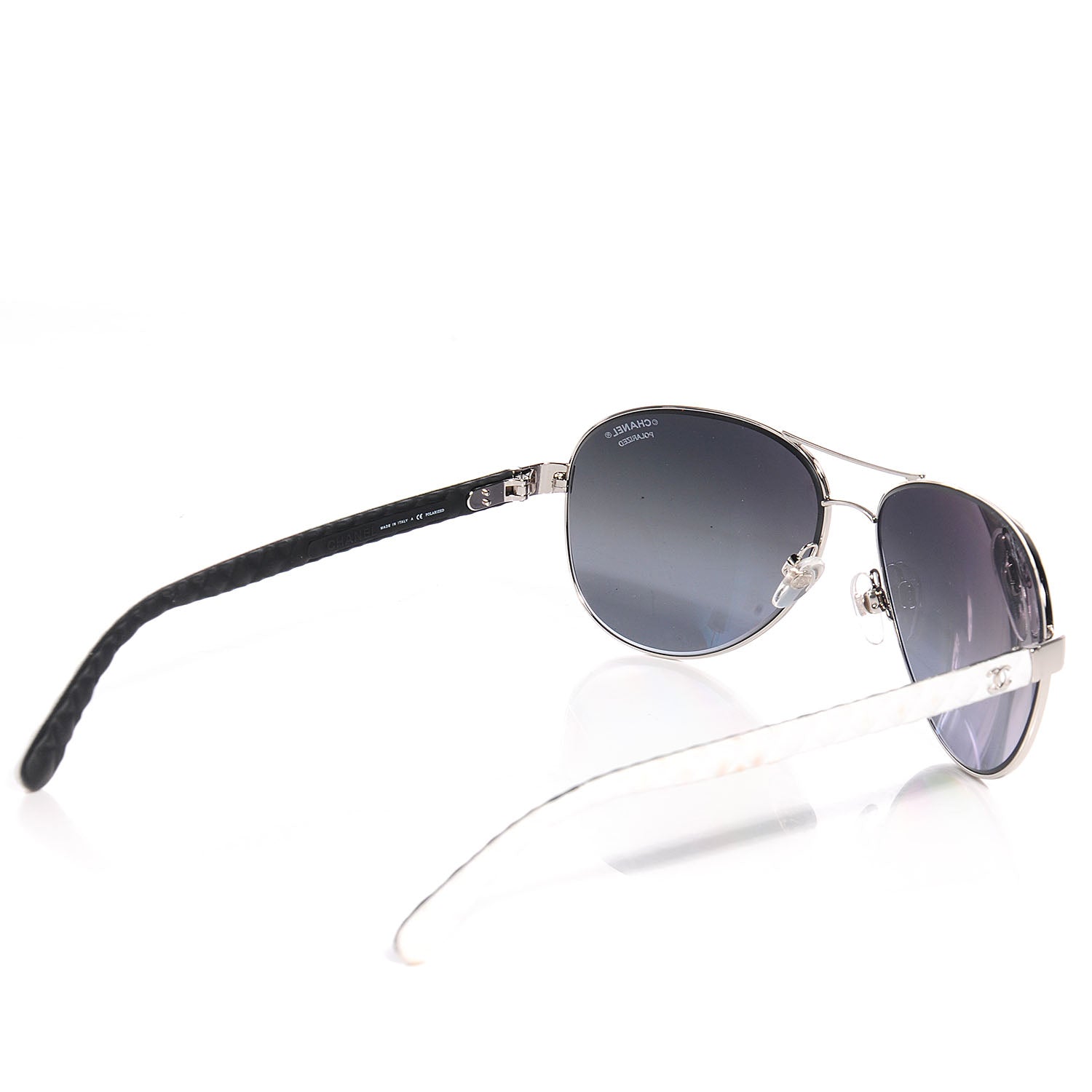 Chanel Aviator Sunglasses Polarized 4204-Q White 2 of 7