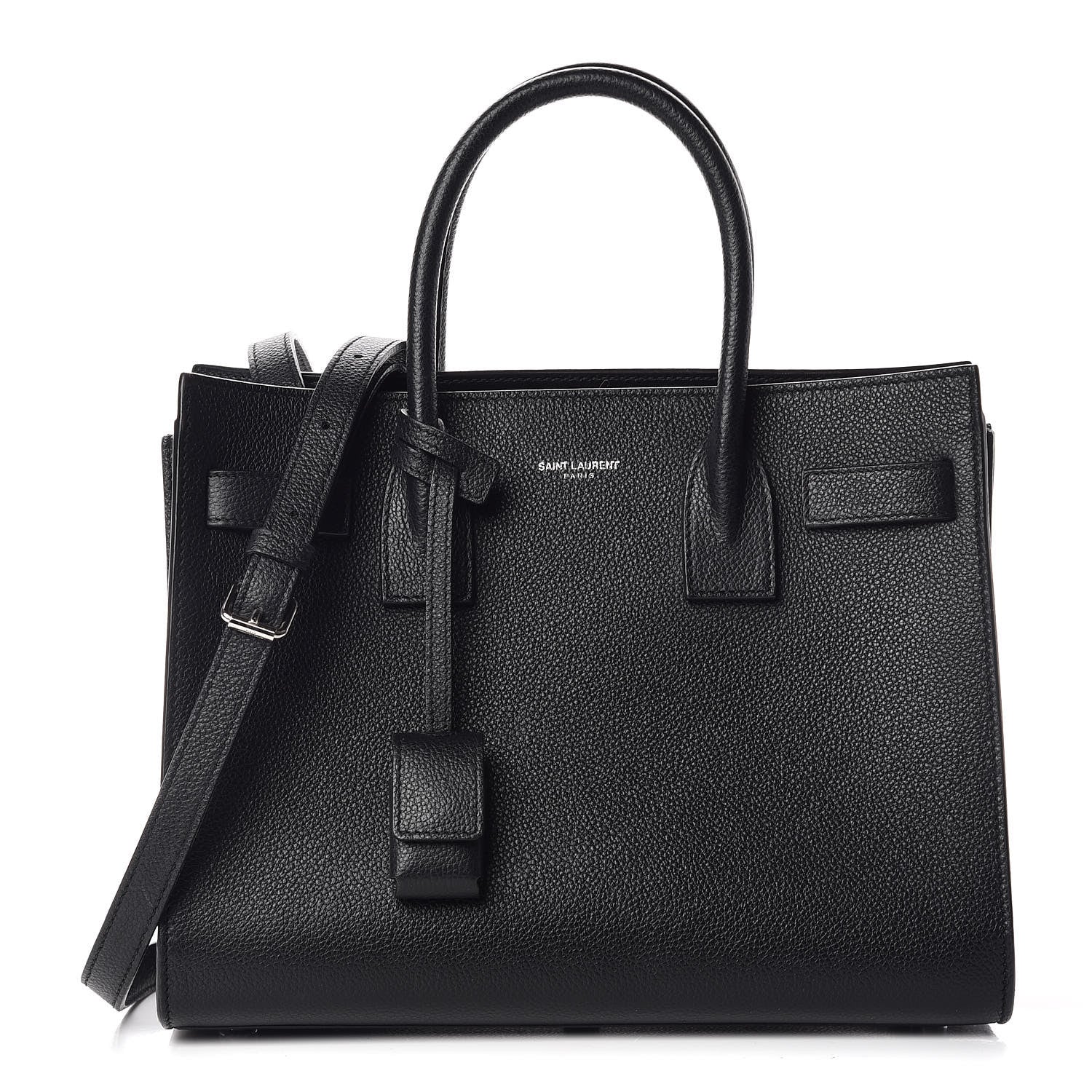 Saint Laurent Grained Calfskin Baby Sac De Jour Black 1 of 9