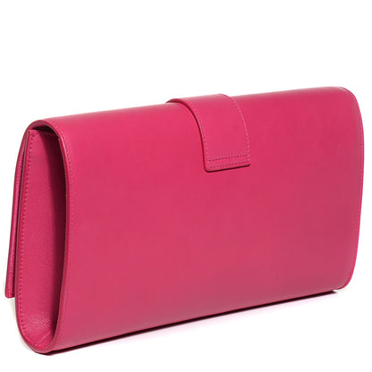 Saint Laurent Calfskin Classic Y Ligne Clutch Fuchsia 3 of 8