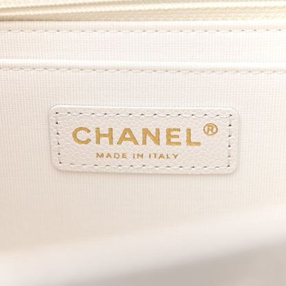 Chanel Caviar Quilted XXL Travel Flap Bag White 5 of 9