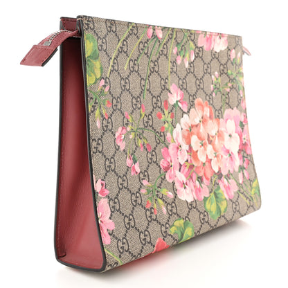 Gucci GG Supreme Monogram Blooms Large Cosmetic Case Beige Multicolor Dry Rose 3 of 9