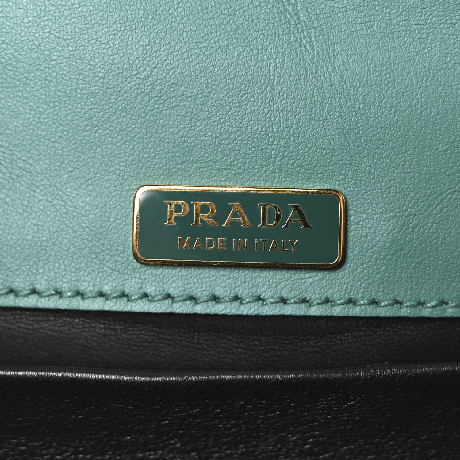 Prada Antic Soft Saffiano Lions Head Cahier Shoulder Bag Assenzio Black 6 of 9