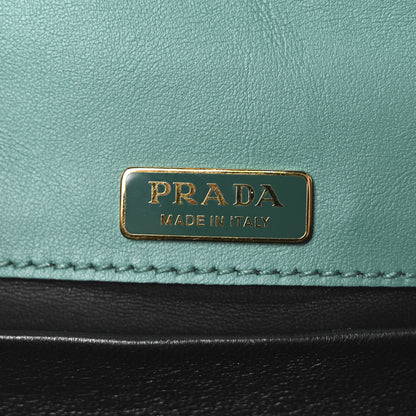 Prada Antic Soft Saffiano Lions Head Cahier Shoulder Bag Assenzio Black 6 of 9