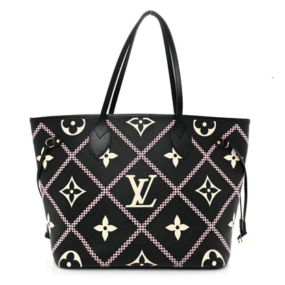 Louis Vuitton Empreinte Monogram Giant Broderies Neverfull MM Black 1 of 9