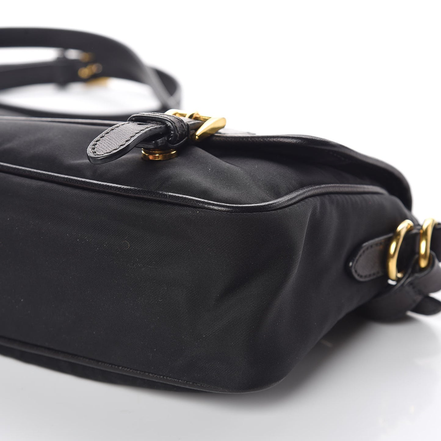 Nylon Tessuto Saffiano Crossbody Black