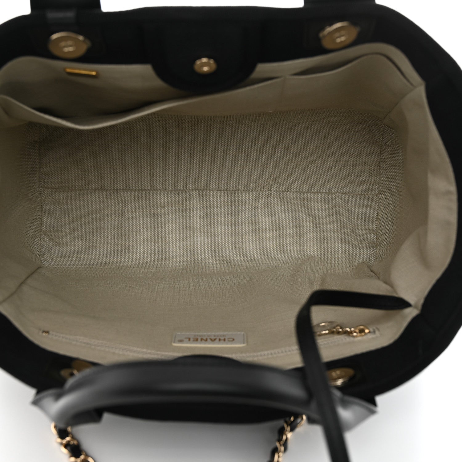 Chanel Mixed Fibers Small Deauville Tote Black 6 of 11