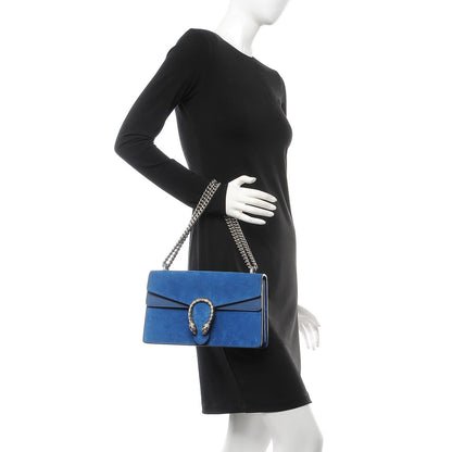 Gucci Suede Small Dionysus Shoulder Bag Blue 2 of 8