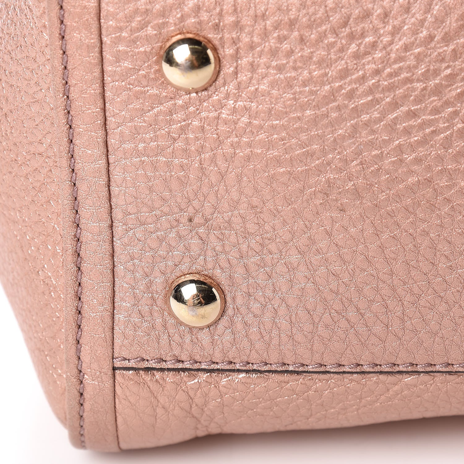 Gucci Metallic Pebbled Calfskin Small Soho Shoulder Bag Pink 14 of 15
