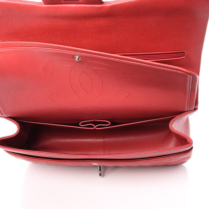 Chanel Caviar Quilted Jumbo Double Flap Dark Red 5 of 8