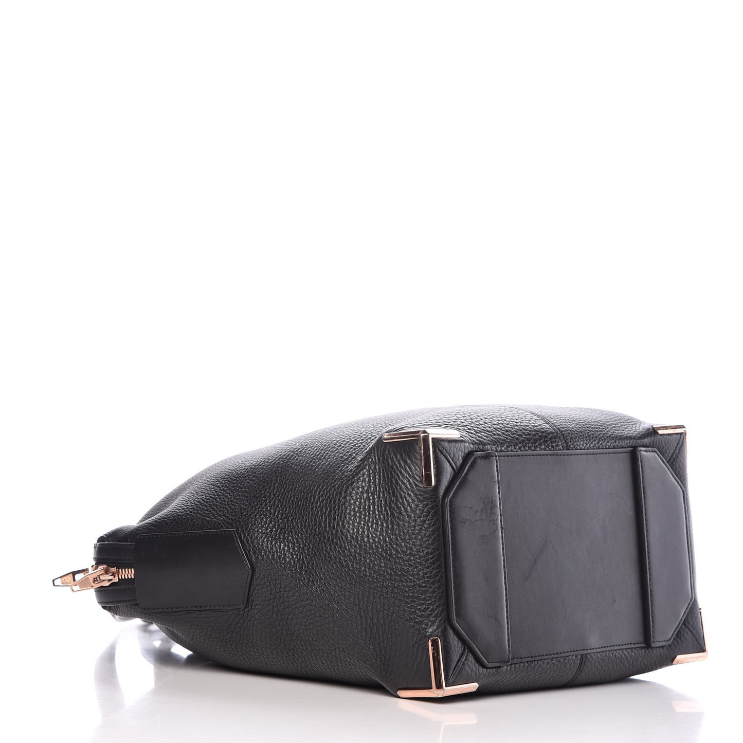 Pebbled Calfskin Large Emile Soft Black Rose Gold Hardware