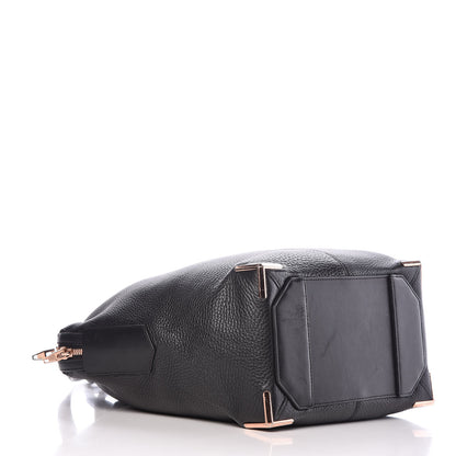 Alexander Wang Pebbled Calfskin Large Emile Soft Black Rose Gold Hardware 5 of 16