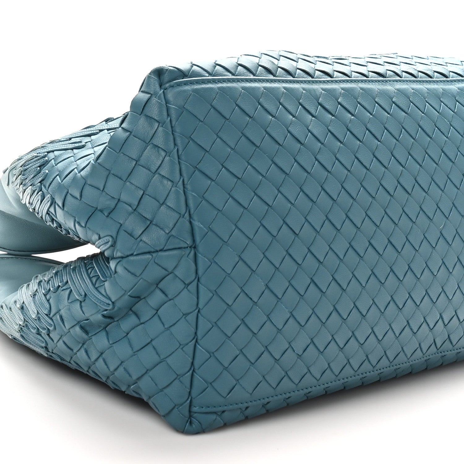 Bottega Veneta Nappa Intrecciato Medium Flow Wave Tote Blue 8 of 9
