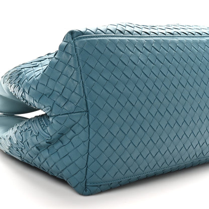 Bottega Veneta Nappa Intrecciato Medium Flow Wave Tote Blue 8 of 9